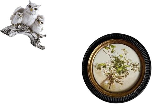 Modern Owl Sculpture Embossed Resin Photo Frame Antique Decorative Tabletop Ornament for Living Room Bedroom Office Wall Hanging Decor in Saudi Arabia