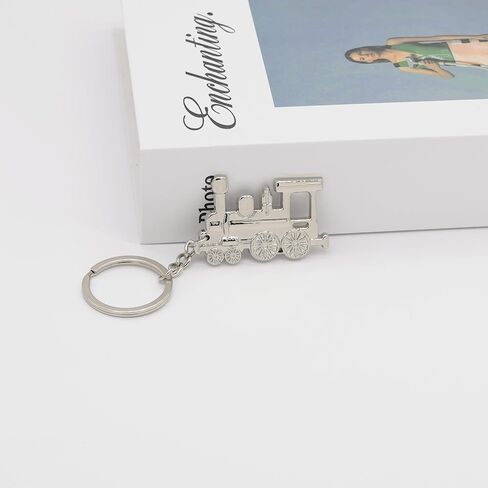 Train Keychain Bag Charms Metal Cute Train Car Key Chain Ring Pendant for Handbag Purse Men Women Boys Girls in Saudi Arabia