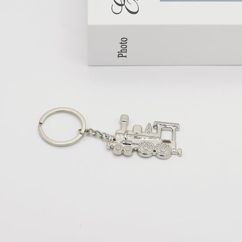 Train Keychain Bag Charms Metal Cute Train Car Key Chain Ring Pendant for Handbag Purse Men Women Boys Girls in Saudi Arabia