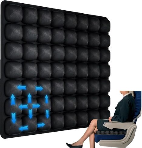 18" x 16" Sonduur Travel Cushion Airplane Seat, Adjustable Portable Inflatable Seat Cushion for Air Travel, High Profile Travel Seat Cushions for Airplanes in Saudi Arabia