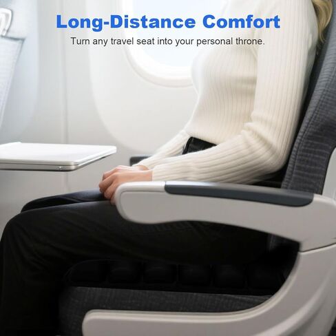 18" x 16" Sonduur Travel Cushion Airplane Seat, Adjustable Portable Inflatable Seat Cushion for Air Travel, High Profile Travel Seat Cushions for Airplanes in Saudi Arabia