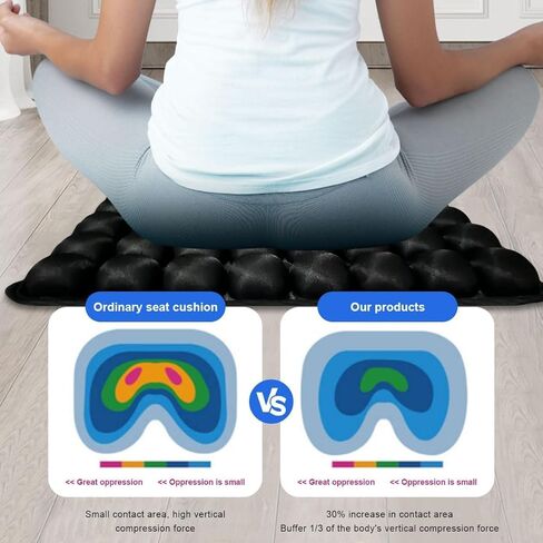 18" x 16" Sonduur Travel Cushion Airplane Seat, Adjustable Portable Inflatable Seat Cushion for Air Travel, High Profile Travel Seat Cushions for Airplanes in Saudi Arabia