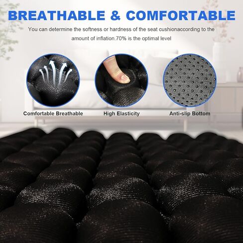 18" x 16" Sonduur Travel Cushion Airplane Seat, Adjustable Portable Inflatable Seat Cushion for Air Travel, High Profile Travel Seat Cushions for Airplanes in Saudi Arabia