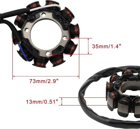 WOOSTAR 10 Coil 5 Wire Magneto Stator Replacement for 2008-2009 2012-2019 KLR 450R KLX 450A OEM 21003-0070 21003-0090 in Saudi Arabia