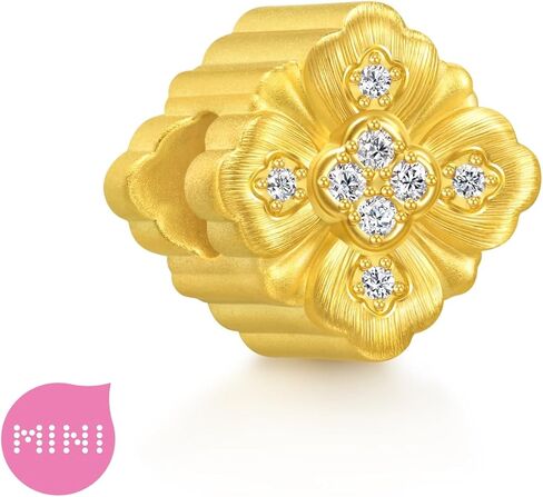 CHOW SANG SANG Gold Rhyme 999 24K Gold Blossom Diamond Charm Bracelet for Women 95690C ICONIC in Saudi Arabia