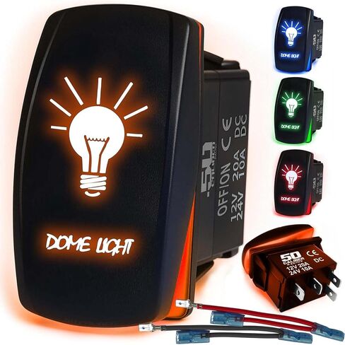 50 عيار سباق تشغيل/إيقاف LED الخلفية الروك التبديل شريط الضوء LED البرتقالي in Saudi Arabia