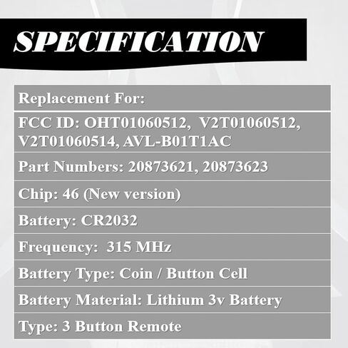 MechanMagic Key Fob Replacement Fits for Equinox 2010-2019 Sonic 2012-2017 Spark 2016 2017 Trax 2015-2018 GMC Terrain 2010-2021 Buick Encore 2014-2018 Keyless Entry Remote Control 20873621 in Saudi Arabia
