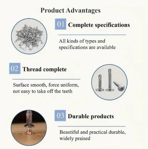 240Pcs 410 Stainless Steel Truss Head Self Tapping TEK Screws, Self Drilling Screws for Metal/Furniture, Building and Repairing, Truss Head, Phillips Screwdriver Drill Bit (Silver, 13+19+25mm) in Saudi Arabia