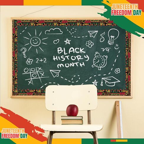 50 Ft Juneteenth Bulletin Board Border Decorations - Happy Juneteenth Freedom Day June 19th Border for Classroom School African Afro American Festival Supplies in Kuwait