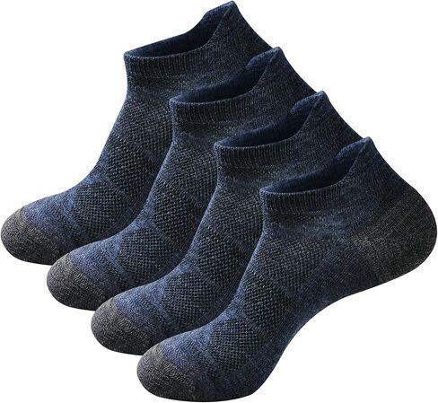 جوارب رياضية كاجوال للجري من صوف ميرينو نو شو للرجال من GKX، 4 أزواج in Kuwait