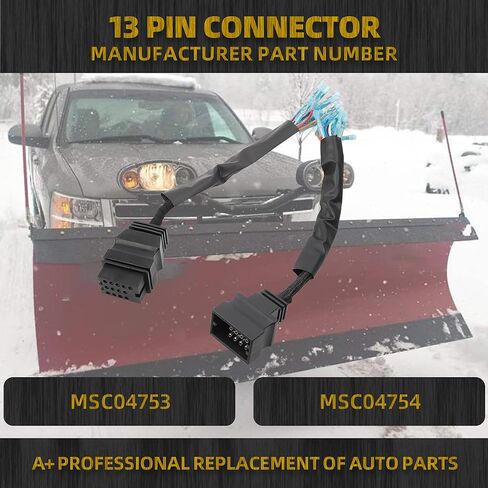 Dasbecan MSC04753 Snow Plow Wiring Harness Repair Kit, 13 Pin Harness Connector Compatible with Boss Snowplow Blade, Replace# MSC04754 in Saudi Arabia