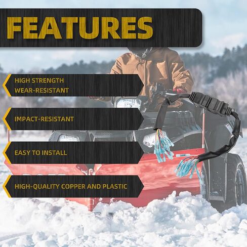 Dasbecan MSC04753 Snow Plow Wiring Harness Repair Kit, 13 Pin Harness Connector Compatible with Boss Snowplow Blade, Replace# MSC04754 in Saudi Arabia