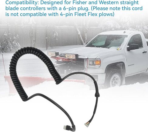 6-Pin Snow Plow Controller Cord 96437, for Western Fisher Handheld Snow Plow Control Cord Replaces# 56462 72556 in Kuwait