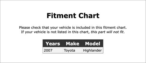 Right Headlight Lens Housing Compatible With Toyota Highlander 2007 P-3598101 in Saudi Arabia