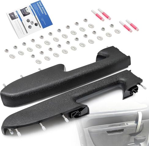 22818465 Front Driver Side Armrest Repair Kit Fit for Chevy Silverado & GMC Sierra 1500 2010-2013, Silverado & GMC Sierra 2500HD 3500HD 2010-2014, Only Fit the Door Handle Below Armrest, Black in Saudi Arabia