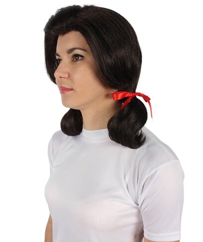 Adult Women’s Island Sitcom Pigtail Wig, Flame-retardant Synthetic Fiber - Brown in Saudi Arabia