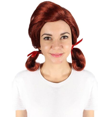 Adult Women’s Island Sitcom Pigtail Wig, Flame-retardant Synthetic Fiber - Brown in Saudi Arabia