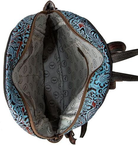 Myra Bag Backpack Bag for Women - Western Upcycled Hairon & Leather Bag Charcoal Gray in Saudi Arabia