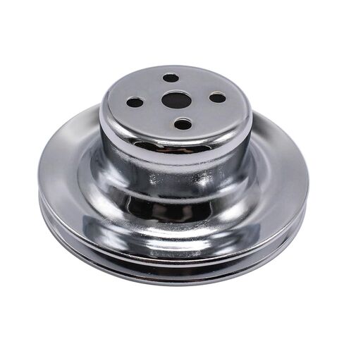 الفولاذ المطلي بالكروم 1-الأخدود مضخة مياه على شكل حرف V بكرة متوافقة مع كتلة صغيرة Ford SBF 260 289 302 350 351W V8 محركات 1965-1969 in Kuwait