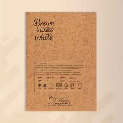 Packmate A4 Exercise Book (Pack of 3), Ruled, Made of Recycled Paper, Sustainable Product in Saudi Arabia