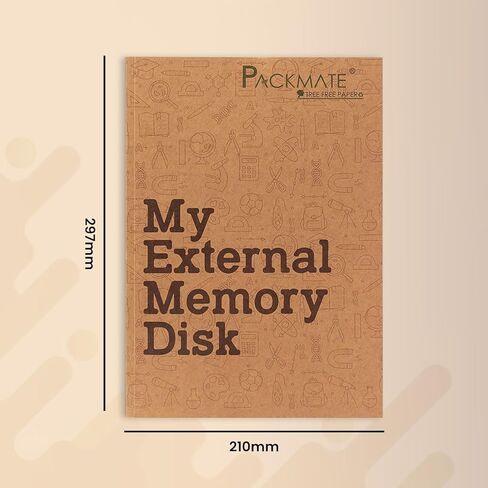 Packmate A4 Exercise Book (Pack of 3), Ruled, Made of Recycled Paper, Sustainable Product in Saudi Arabia
