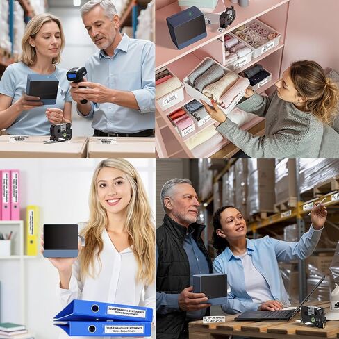 1 Inch Label Maker Machine with 7PK 24mm Color Tapes, Bluetooth 24mm Labeler Large Print Rechargeable, Wireless Thermal Printer Print Labels-Waterproof 9mm~24mm, P780BT for Home Office Business Use in Kuwait