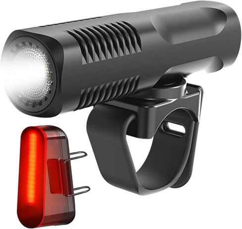 مجموعة أضواء الدراجة الأمامية والخلفية، 8+5 أوضاع مصباح أمامي وخلفي للدراجة قابل لإعادة الشحن USB-C، مصابيح أمان LED مقاومة للماء IP64 للركوب الليلي، ملحقات ركوب الدراجات على الطرق والجبال، سهلة التركيب in Kuwait