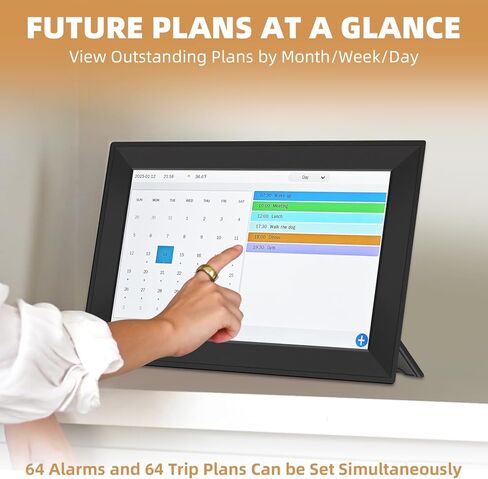 WiFi Digital Calendar Clock, Smart Touchscreen Electronic 2026 Calendar Family Planner for Scheduling/Organizing/Reminders,No APP(10.1inch Black) in Saudi Arabia
