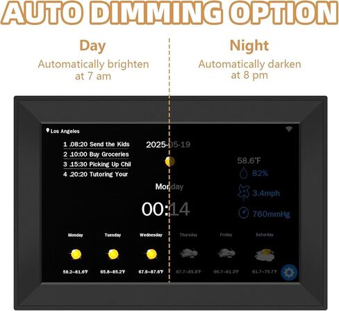 WiFi Digital Calendar Clock, Smart Touchscreen Electronic 2026 Calendar Family Planner for Scheduling/Organizing/Reminders,No APP(10.1inch Black) in Saudi Arabia