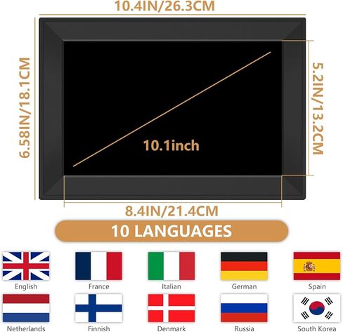 WiFi Digital Calendar Clock, Smart Touchscreen Electronic 2026 Calendar Family Planner for Scheduling/Organizing/Reminders,No APP(10.1inch Black) in Saudi Arabia