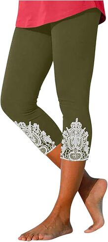 Capri Leggings for Women Summer high Waist Tummy Control Workout Yoga Pants Lightweight Active Soft Stretch Clothing in Kuwait