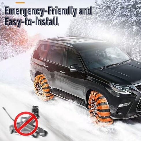 12 قطعة من سلاسل الإطارات لسيارة Lexus SC430 GX400 LX570 LC500H RC F، سلاسل الإطارات المعززة القابلة للتعديل للمساعدة في القيادة الشتوية المحمولة في حالات الطوارئ المضادة للانزلاق وقابلة لإعادة الاستخدام وسهلة التركيب، B in Kuwait