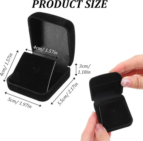 12 Pcs Black Velvet Challenge Coin Presentation Display Box Velvet Gift Box Single Lapel Badge Display Holders with Stereo Display Cardboard for Christmas Wedding Engagement Birthday Anniversary in Saudi Arabia