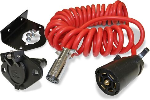 Roadmaster 146-7 Flexo-Coil Power Cords Compatible with Motorhomes with 6-7 Way Sockets | Provides Reliable Electrical Connection Between Motorhome & Towed Vehicle | Durable Coil Design in Saudi Arabia