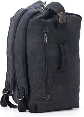 FANDARE Canvas Bucket Bag for Women Men Large Capacity Travel Backpack Retro Street Fashion Carryall Backpack Military Green B L in Saudi Arabia