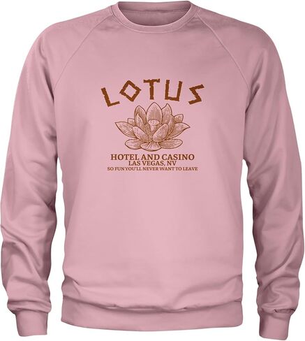 Lotus Hotel and Casino Adult Crewneck Sweatshirt, Soft Fleece, Graphic Pullover in Saudi Arabia