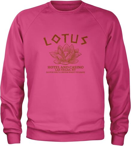 Lotus Hotel and Casino Adult Crewneck Sweatshirt, Soft Fleece, Graphic Pullover in Saudi Arabia