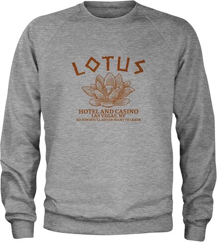 Lotus Hotel and Casino Adult Crewneck Sweatshirt, Soft Fleece, Graphic Pullover in Saudi Arabia