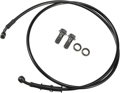 Universal Brake Hose Motorcycle ATV Dirt Bike Motocross Braided Hydraulic Brake Line Oil Hose Pipeline, 140cm, Durable, Metal, Black Army Green, 1 Set Auto Accessories in Saudi Arabia