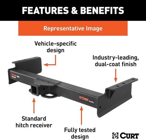CURT 15572 Xtra Duty Class 5 Trailer Hitch, 2-In Receiver, Compatible with Select Dodge, Ram 1500 in Kuwait
