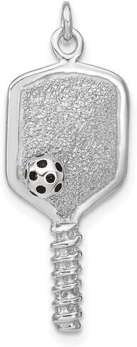 925 Sterling Silver Enamel Pickleball Charm Pendant in Saudi Arabia