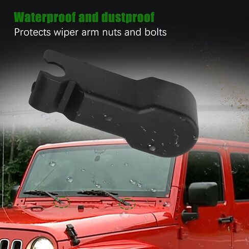 68002391AA Front Windshield Wiper Arm Nut Bolt Cap Cover Fit for Jeep Wrangler JK 2007 2008 2009 2010 2012 2013 2014 2015 2016 2017 2018 in Saudi Arabia