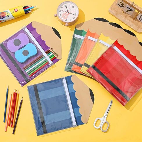 6 Pack Classroom Magnetic Pockets, Pencil-Shaped Magnetic File Holders for Whiteboard, Teacher Organizer for Worksheets, Homework & Supplies, 12 x 9.5 Inch in Saudi Arabia