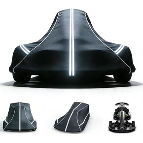 غطاء Go-Kart، الأبعاد 55 طول × 33 عرض × 28 ارتفاع، متوافق مع Segway Ninebot Gokart Pro مصنوع من قماش أكسفورد عالي التحمل مطلي بالفضة ومقاوم للغبار، تصميم محمول خارجي 600D in Kuwait