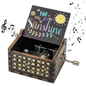 Can't Help it Music Box for Lover Girlfriend Boyfriend Wife Husband Hand-cranked Vintage Carved Wooden Music Box Birthday Anniversary Valentine's Day Gift (Retro, Fall in Love) in Saudi Arabia