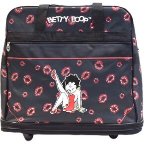 Betty Boop Rolling Duffel Bag with Wheels, Extra Large Collapsible Travel Tote, Expandable to 36-Inch, Foldable Storage Bag with Zippered Pockets, Kiss Print Design in Kuwait