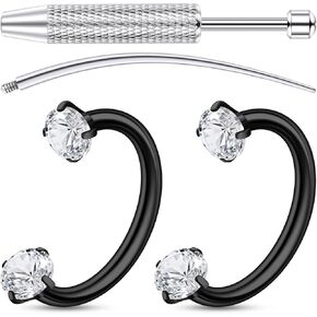 F136 Titanium 18/16/14g Horseshoe Septum Nose Rings Daith Earrings Piercing Jewelry Hypoallergenic Multicolor for Women Men in Kuwait