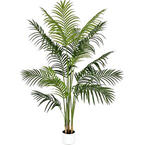 شجرة نخيل صناعية بطول 5 أقدام - ديكور شجرة نخيل وهمية واقعية للداخل والخارج - شجرة نخيل صناعية استوائية كبيرة، نبات داخلي صناعي منخفض الصيانة، نخلة وهمية للمنزل والمكتب والفناء in Kuwait