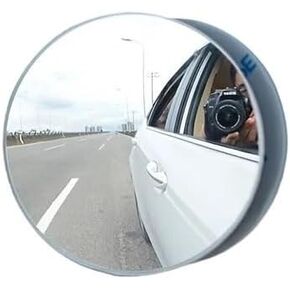 2Pcs Car HD Convex Mirror Blind Spot Rearview 360 Degree Wide Angle Vehicle Parking Rimless Mirrors in Saudi Arabia