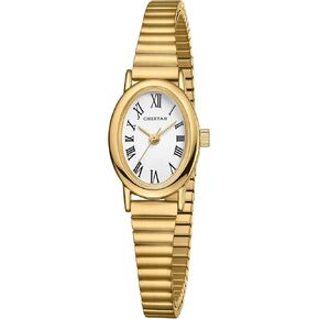 CHEETAH Dainty Gold Watches for Women, with Stainless Steel Expansion Band, Small Oval Case, Analog Roman Dial in Saudi Arabia